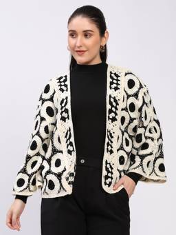Global Republic - Cotton Front Open Black Shrug