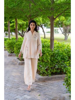 MINSH - Vanilla Beige Top With Palazzo (Set of 2)