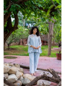 MINSH - Morning Dew Blue Co-Ord (Set of 2)