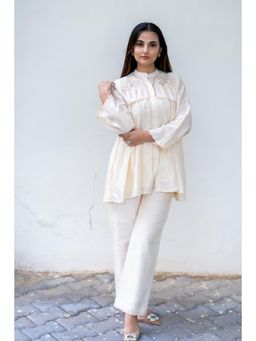 MINSH - Silk Frost Cream Co-Ord (Set of 2)