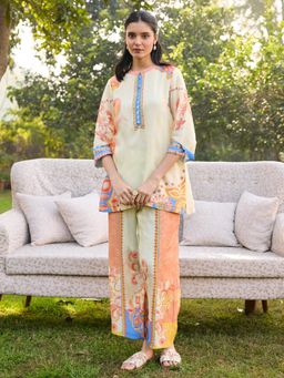 Saundh - Faye Kurti With Palazzo- Multi-Color (Set of 2)