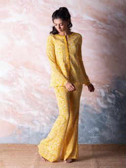 Vama Asher - Canary Yellow Pomegranate Co-Ord (Set of 2)