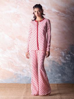 Vama Asher - Flower Butti Red Co-Ord (Set of 2)