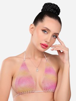 Zaveri Pearls - Gold Tone Contemporary Minimal Pearl Drop Pendant Chain-ZPFK14552