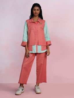 The House of Hemp - Dual Essence Pocket Co-Ord - Coral And Aqua (Set of 2)
