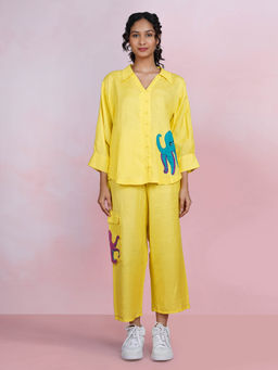 The House of Hemp - Seafarer Co-Ord - Lemon Yellow (Set of 2)