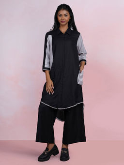 The House of Hemp - Graphite Aura Black Kurta with Palazzo (Set of 2)