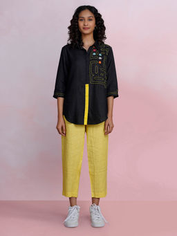 The House of Hemp - Midnight Pac-Man Black Shirt with Pant (Set of 2)