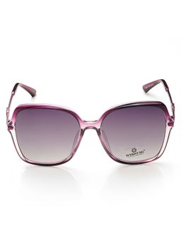 HASHTAG EYEWEAR - Purple UV Protection Rectangle Full Rim Casual Women Sunglass - 8224-Purple (56)