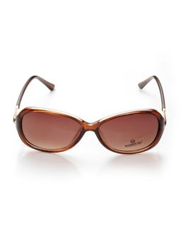 HASHTAG EYEWEAR - Brown UV Protection Butterfly Full Rim Casual Women Sunglass - 8231-DK BRN (56)