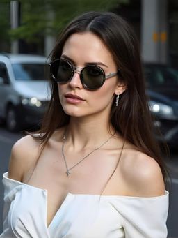 HASHTAG EYEWEAR - Black Regular Lens Round Full Rim Casual Unisex Sunglass - APERTURE-1522-BLK (53)