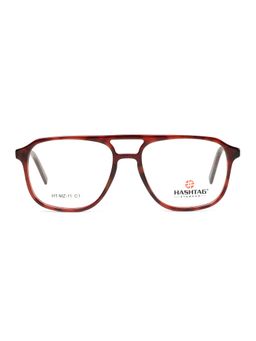 HASHTAG EYEWEAR - Clear Lens Square Full Rim Casual Eyeglass Frame - CELLULOSE-HT-MZ-11-C1 (42)