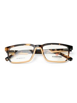 HASHTAG EYEWEAR - Clear Lens Square Full Rim Casual Unisex Eyeglass Frame - CHESTER-HT-MZ-02-C2 (42)