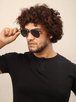 HASHTAG EYEWEAR - Green UV Protection Aviator Full Rim Casual Unisex Sunglass - HT2023-C2 (50)