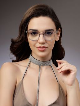 HASHTAG EYEWEAR - Clear Lens Hexagonal Full Rim Casual Unisex Computer Glass - HTABS-11-TRA (48)