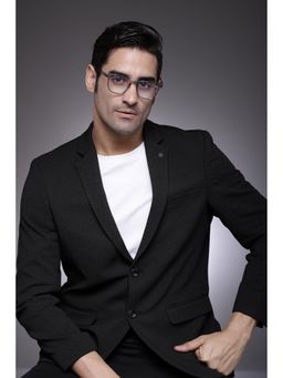 HASHTAG EYEWEAR - Clear Lens Oval Full Rim Casual Unisex Computer Glass - HTABS-6-GRY (44)