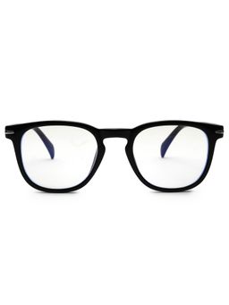 HASHTAG EYEWEAR - Clear Lens Square Full Rim Casual Unisex Computer Glass - HTEC-10032-BLK (45)