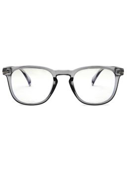 HASHTAG EYEWEAR - Clear Lens Square Full Rim Casual Unisex Computer Glass - HTEC-10032-GRY (45)