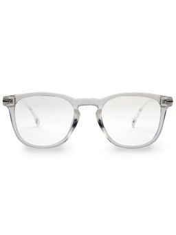 HASHTAG EYEWEAR - Clear Lens Square Full Rim Casual Unisex Computer Glass - HTEC-10032-TRA (45)