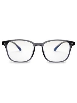 HASHTAG EYEWEAR - Clear Lens Hexagonal Full Rim Casual Unisex Computer Glass - HTEC-10092-GRY (45)