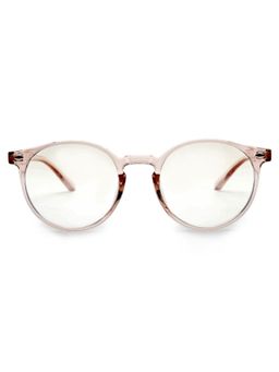 HASHTAG EYEWEAR - Clear Lens Round Full Rim Casual Unisex Computer Glass - HTEC-10102-PNK (46)