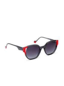 HASHTAG EYEWEAR - Black UV Protection Hexagonal Full Rim Casual Women Sunglass - HTMB1192_C2 (55)