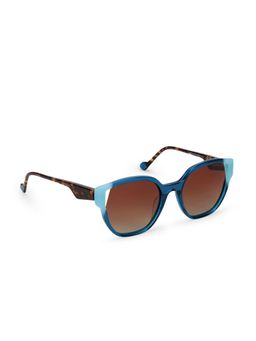 HASHTAG EYEWEAR - Brown UV Protection Hexagonal Full Rim Casual Women Sunglass - HTMB1192_C5 (55)