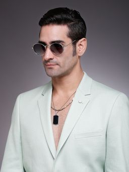 HASHTAG EYEWEAR - Green UV Protection Round Full Rim Casual Sunglass - ICE-S2356-C4 (48)