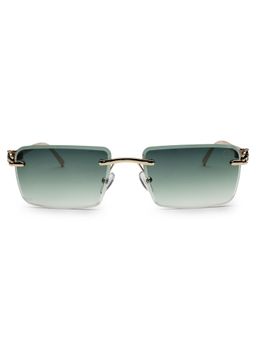 HASHTAG EYEWEAR - Green UV Protection Rectangle Rimless Casual Sunglass - ICE-S2683-C3 (36)