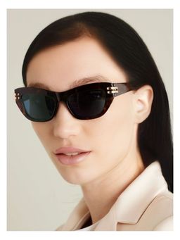 HASHTAG EYEWEAR - Black UV Protection Square Full Rim Casual Women Sunglass - KGFT(14)-9233-C1 (47)