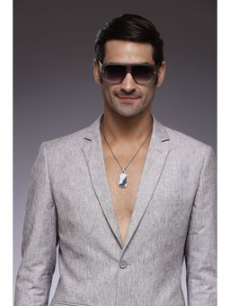 HASHTAG EYEWEAR - Grey UV Protection Square Full Rim Casual Unisex Sunglass - KGFT(14)-98171-C6 (54)