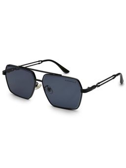HASHTAG EYEWEAR - Black UV Protection Rectangle Full Rim Casual Unisex Sunglass - SEVA-5G29-BLK (48)