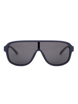 HASHTAG EYEWEAR - Grey Square Full Rim Casual Unisex Sunglass - SEWA-1361782-BLU-GRY (54)