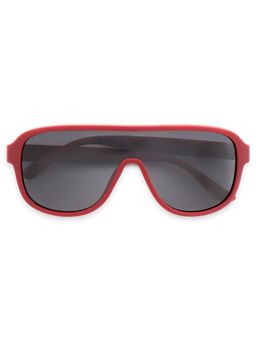 HASHTAG EYEWEAR - Grey Square Full Rim Casual Unisex Sunglass - SEWA-1361782-RED-GRY (54)