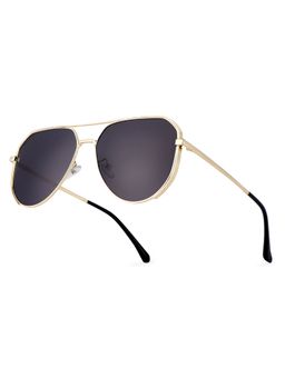 HASHTAG EYEWEAR - Grey UV Protection Aviator Full Rim Casual Sunglass - SEWA-1380182-GLD-GRY (52)