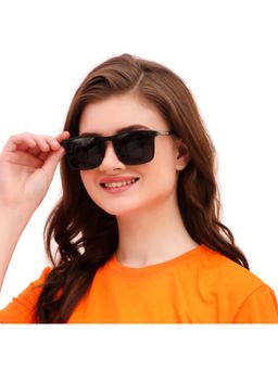 HASHTAG EYEWEAR - Brown Square Full Rim Casual Unisex Sunglass - TT (32) 3040 M-BLK (43)