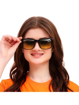 HASHTAG EYEWEAR - Green Square Full Rim Casual Unisex Sunglass - TT (32) 3049 G-BLK (50)