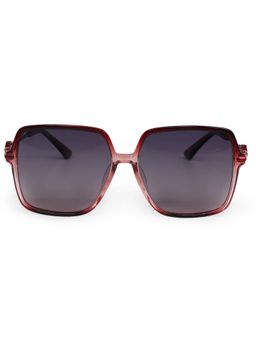 HASHTAG EYEWEAR - Red UV Protection Square Full Rim Casual Women Sunglass - TT (32) 8257-Red (55)