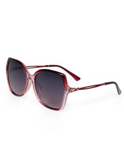HASHTAG EYEWEAR - Red UV Protection Butterfly Full Rim Casual Women Sunglass - TT (32) 8263-Red (57)