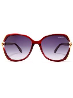 HASHTAG EYEWEAR - Purple UV Protection Butterfly Full Rim Casual Women Sunglass - TT(4)-8262-Red (58)