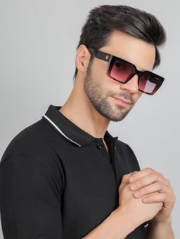 HASHTAG EYEWEAR - Blue UV Protection Rectangle Full Rim Casual Unisex Sunglass - TZ-24-8099-C1 (50)