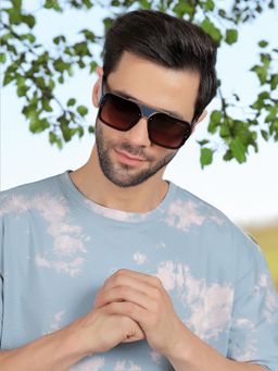 HASHTAG EYEWEAR - Grey UV Protection Square Full Rim Casual Sunglass - TZ-24-8100-C1 (52)