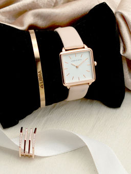 Joker and Witch - Joker & Witch White Stainless Steel Watch and Bracelet With Ring (Set of 3)