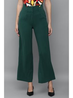 Allen Solly - Women Green Regular Fit Solid Casual Trousers