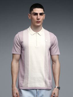 Puma - Colorblock White Flat Knit Men's Slim Fit Polo T-Shirt
