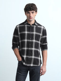 Flying Machine - Men's Plaid Checked Twill Shirt