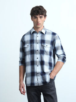 Flying Machine - Men's Plaid Checked Twill Shirt
