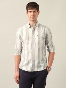U.S. Polo Assn. Denim Co. - Men's Multi-Color Regular Fit Vertical Striped Shirt