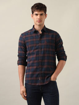U.S. Polo Assn. Denim Co. - Men's Grid Tattersall Checked Twill Shirt