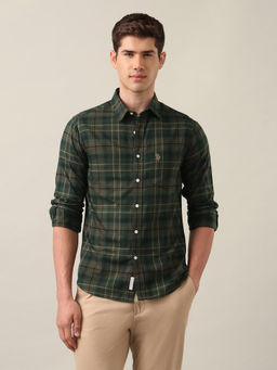U.S. POLO ASSN. - Men's Tailored Fit Tartan Checked Shirt